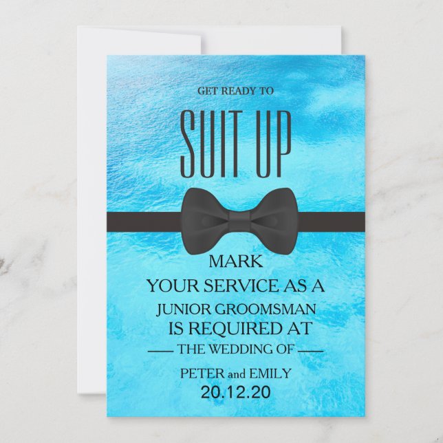 Your Service as a Groomsman Invitation (Front)