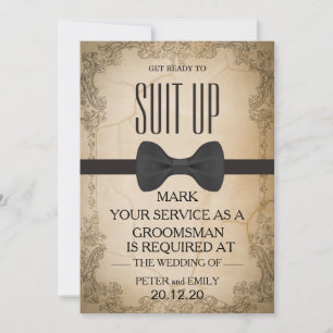 Your Service as a Groomsman Invitation
