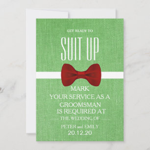 Your Service as a Groomsman Proposal Invitation