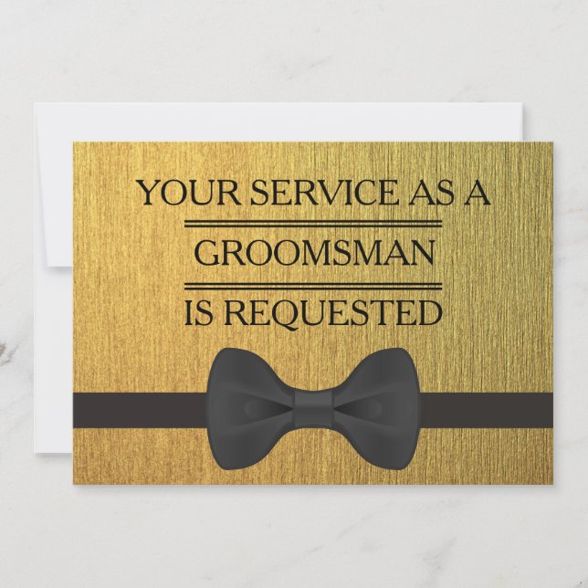Your Service as a Groomsman Request Invitation (Front)