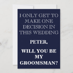 Your Service as a Groomsman Request Invitation