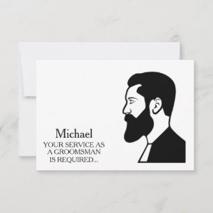Your Service As A Groomsman Required Personalised  Invitation