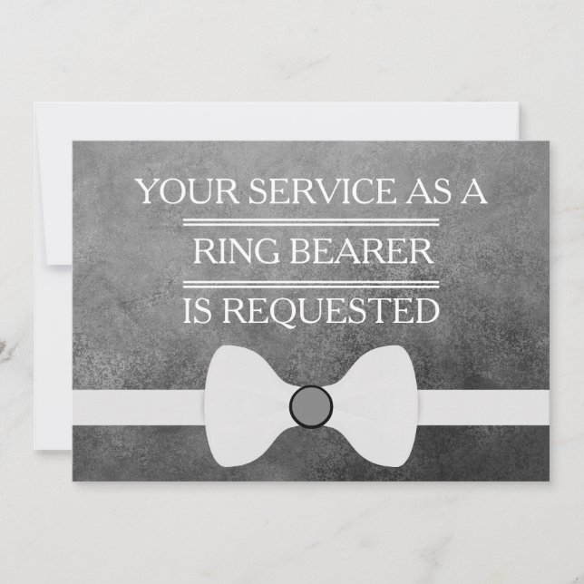 Your Service as a Groomsman  Ring Bearer Request Invitation (Front)