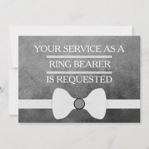 Your Service as a Groomsman  Ring Bearer Request Invitation