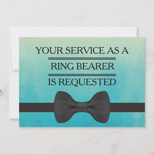 Your Service as a Groomsman  Ring Bearer Request Invitation (Front)
