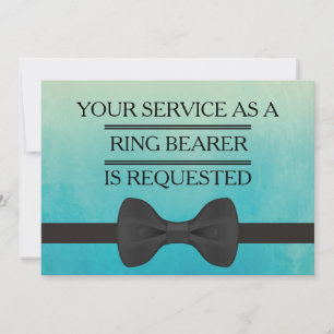 Your Service as a Groomsman Ring Bearer Request Invitation