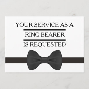 Your Service as a Groomsman Ring Bearer Request Invitation