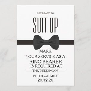 Your Service as a RING BEARER Invitation