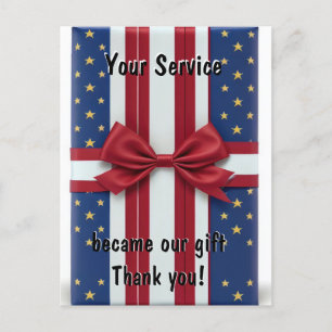 Your service is our gift postcard