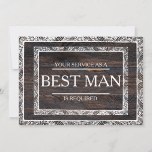 Your Service Is Requested as Best Man Groomsman In Invitation
