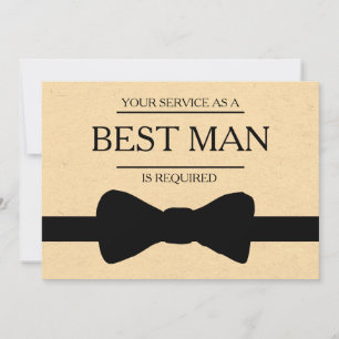 Your Service Is Requested as Best Man Groomsman In Invitation