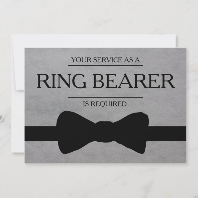 Your Service Is Requested as Best Man Groomsman Invitation (Front)
