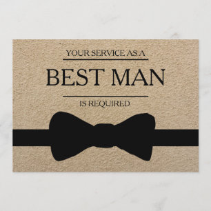 Your Service Is Requested as Best Man Groomsman Invitation