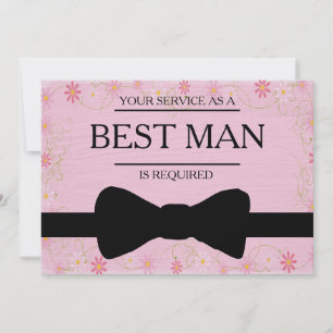 Your Service Is Requested as Best Man Groomsman Invitation