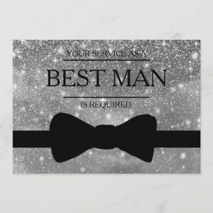 Your Service Is Requested as Best Man Groomsman Invitation