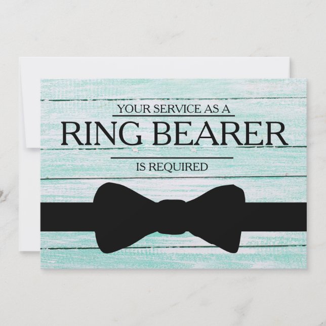 Your Service Is Requested as Best Man Groomsman Invitation (Front)