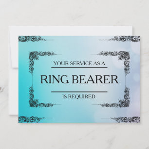 Your Service Is Requested as Ring Bearer Invitatio Invitation