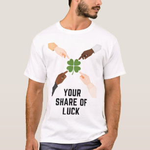 Your Share Of Luck Minimal Lucky Clover Mens T Shi T-Shirt