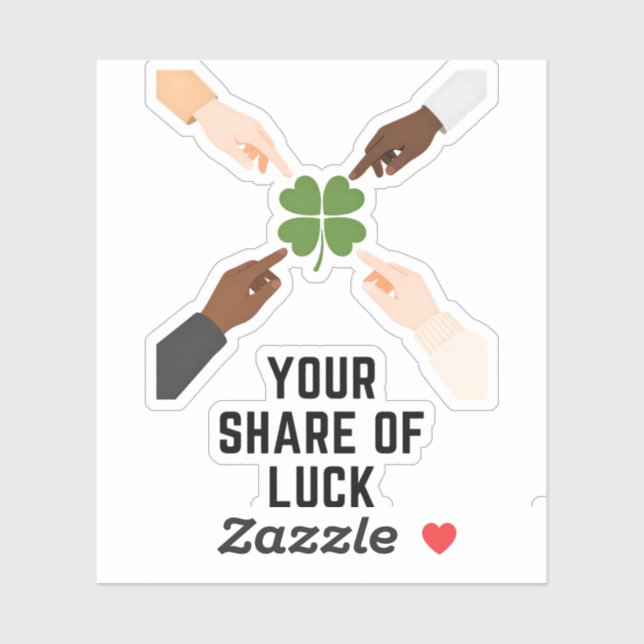 Your Share Of Luck Minimal Vinyl Sticker (Sheet)