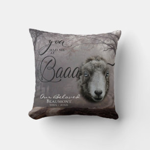 Your Sheep Photo  Sympathy You Had me at Baaa Cushion