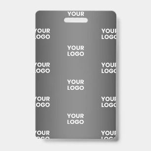 Your Simple Repeating Logo Black & Grey Gradient ID Badge