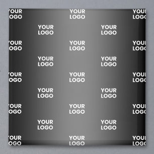 Your Simple Repeating Logo Black & Grey Gradient Magnet