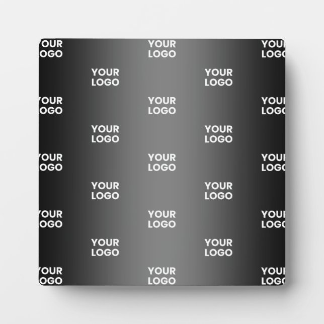 Your Simple Repeating Logo | Black & Grey Gradient Plaque (Front)