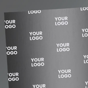 Your Simple Repeating Logo   Black & Grey Gradient Tissue Paper