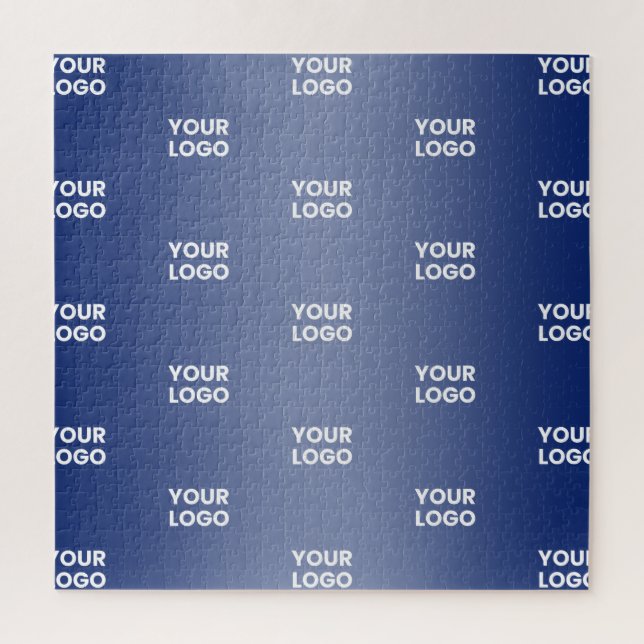 Your Simple Repeating Logo | Blue Gradient Jigsaw Puzzle (Vertical)