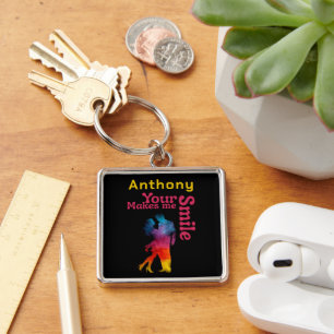 Your smile makes me smile I Valentines day gift Key Ring