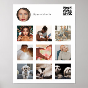 Your social media promotional with QR Code Poster