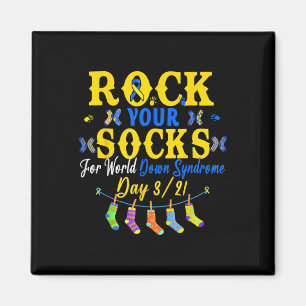 Your Socks For World Down Syndrome Day 321 Ribbon Magnet