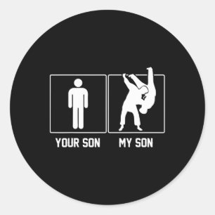 Your Son My Son Judo Karate Proud Classic Round Sticker