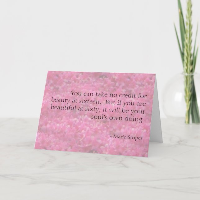 Your soul makes you beautiful card (Front)