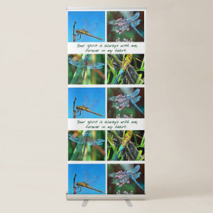 Your Spirit Is Always With Me Artistic Dragonfly Retractable Banner