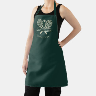 Your Sports Club Name Lawn Tennis Team Green Apron