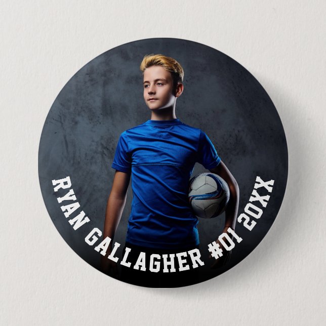 Your Sports Photo | Personalised Team Photo Button (Front)