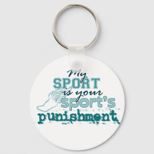 Your sport's punishment (teal) key ring