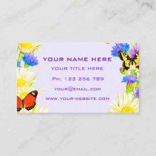 Your Spring Butterflies Business Card Template