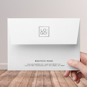 Your Square Logo Custom Business Name & Address Envelope