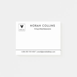 Your Square Logo Small Business Name Title Phone Post-it Notes