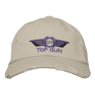 Your Star Monogram Aviation Laurels Pilot Wings Embroidered Hat
