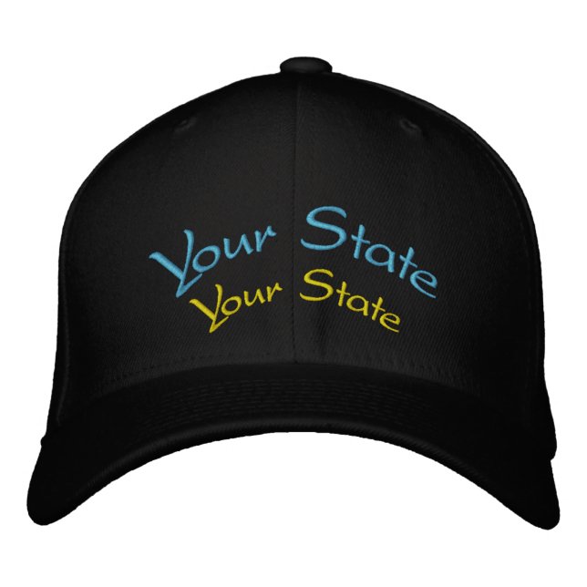 Your State Customisable Embroidered Cap (Front)