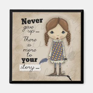 Your Story-Girl with Pen and Ink Magnet