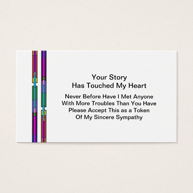 Your Story Has Touched My Heart - Sympathy Card (Front)