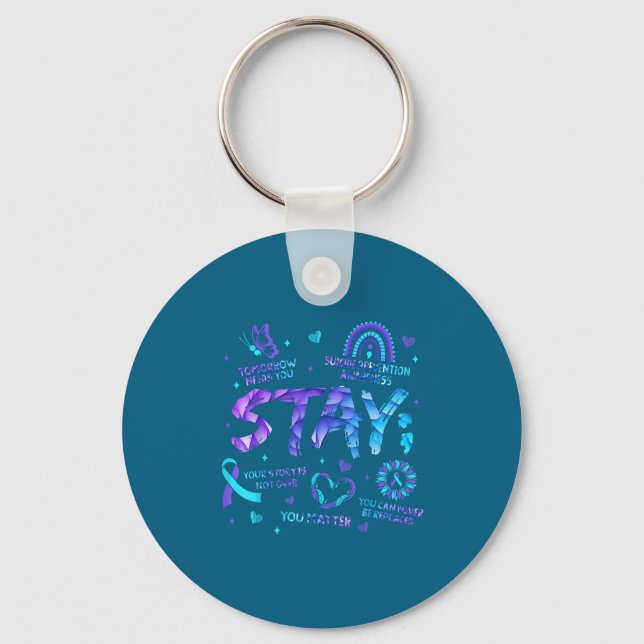 Your Story Is Not Over Stay Suicide Prevention Awa Key Ring (Front)