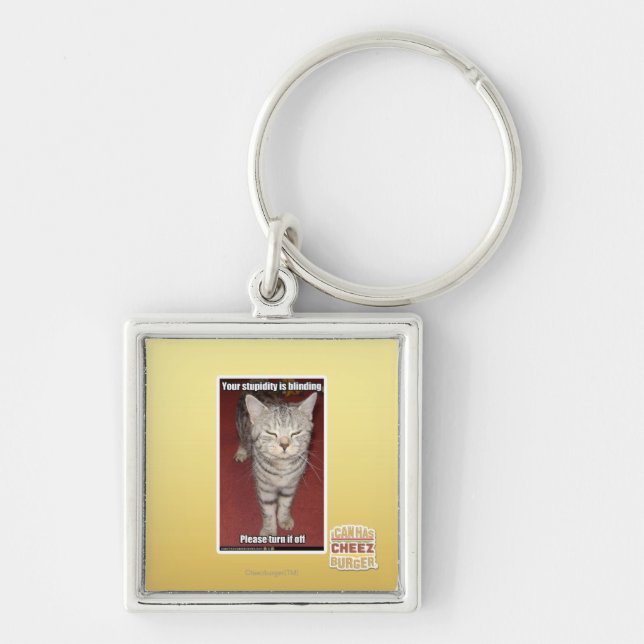 Your stupidity is blinding 2 key ring (Front)
