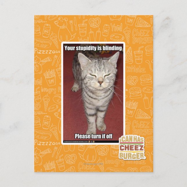 Your stupidity is blinding 2 postcard (Front)