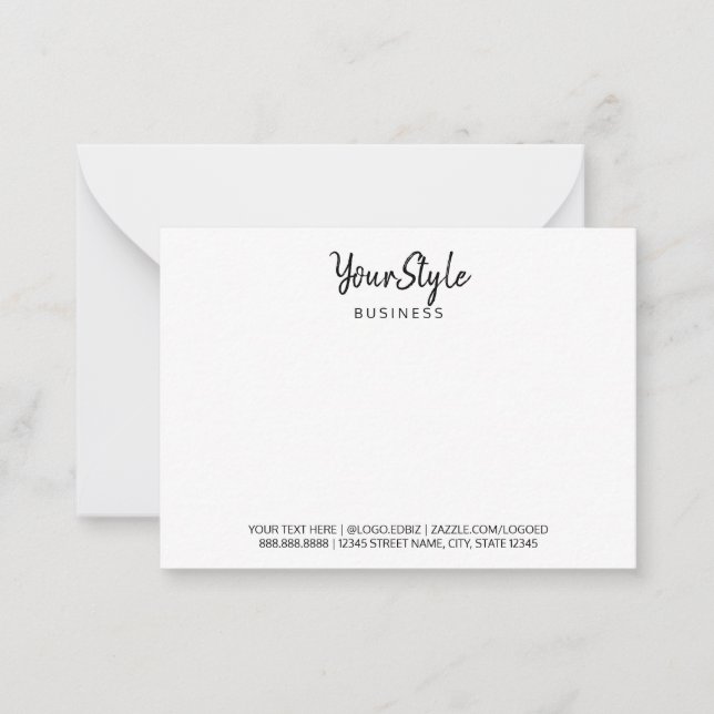 Your Style Business (Text Type) Card (Front)