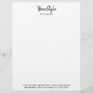 Your Style Business (Text Type) Custom Letterhead